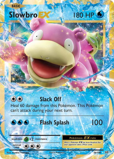 Slowbro EX trading card from XY - Evolutions Slowbro EX - XY - Evolutions Pokémon trading card