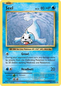 Seel - XY - Evolutions (EVO) #28/108 - Common Pokémon Trading Card
