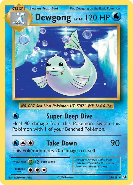 Dewgong - XY - Evolutions Pokémon trading card