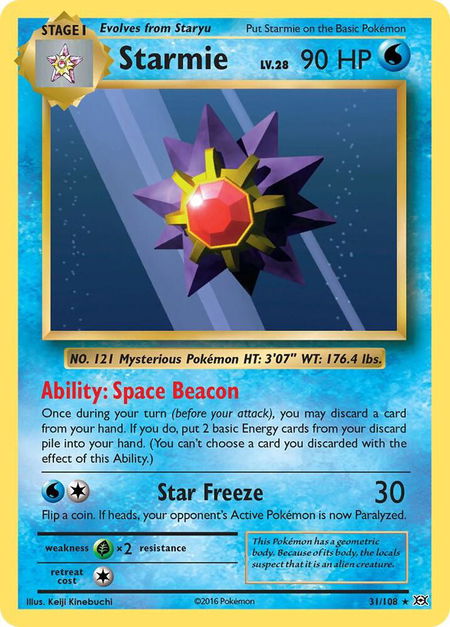 Starmie - XY - Evolutions Pokémon trading card