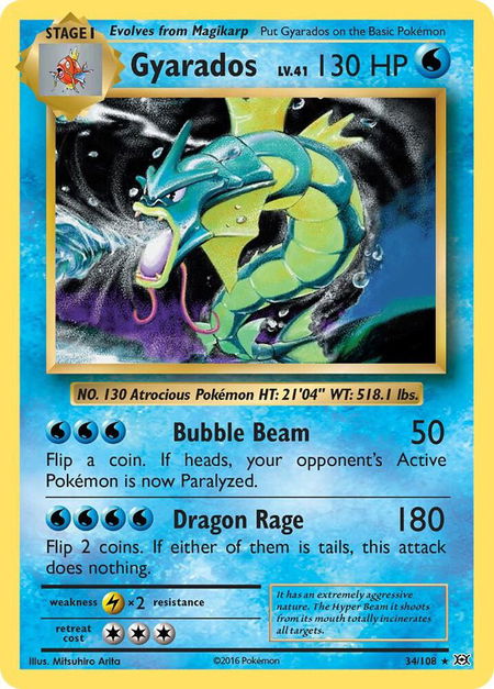 Gyarados - XY - Evolutions Pokémon trading card