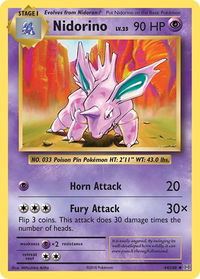 Nidorino - XY - Evolutions (EVO) #44/108 - Uncommon Pokémon Trading Card