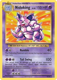 Nidoking - XY - Evolutions (EVO) #45/108 - Holo Rare Pokémon Trading Card