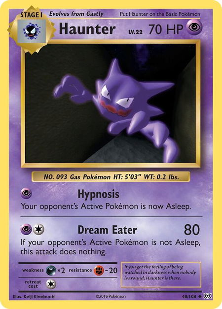 Haunter - XY - Evolutions Pokémon trading card