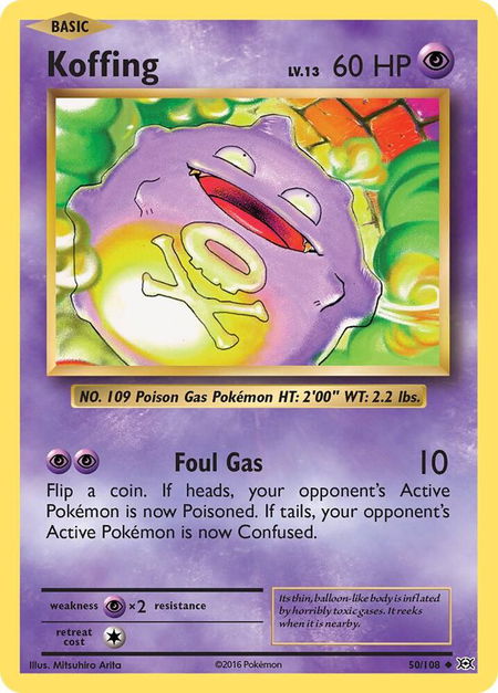 Koffing - XY - Evolutions Pokémon trading card