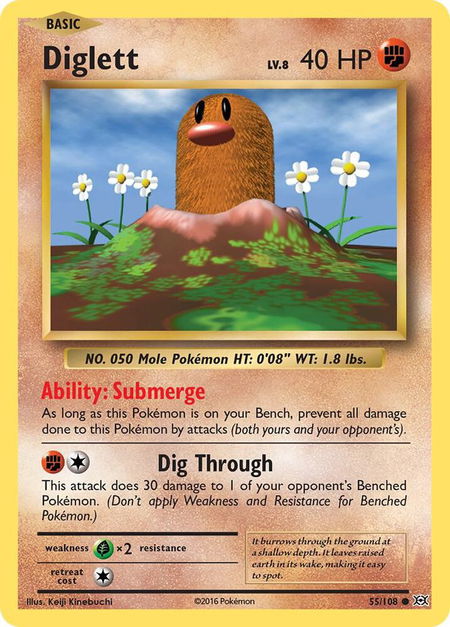 Diglett - XY - Evolutions Pokémon trading card