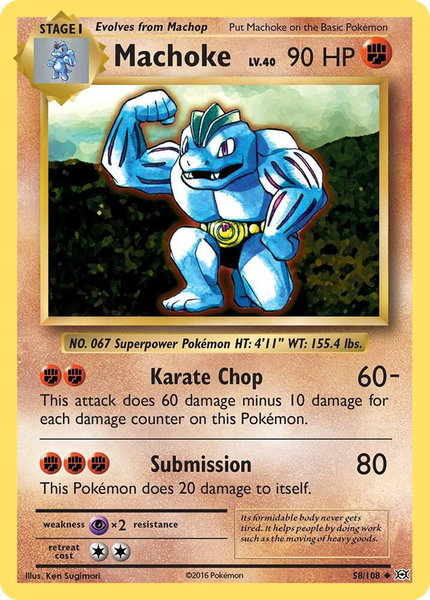 Machoke - XY - Evolutions Pokémon trading card