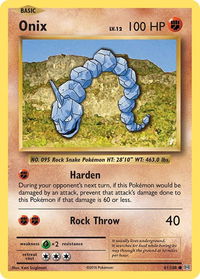 Onix - XY - Evolutions (EVO) #61/108 - Common Pokémon Trading Card