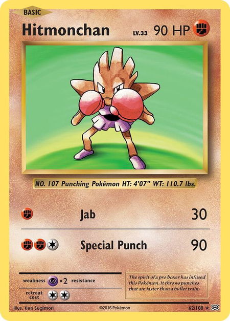 Hitmonchan - XY - Evolutions Pokémon trading card
