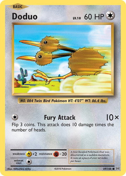 Doduo - XY - Evolutions Pokémon trading card