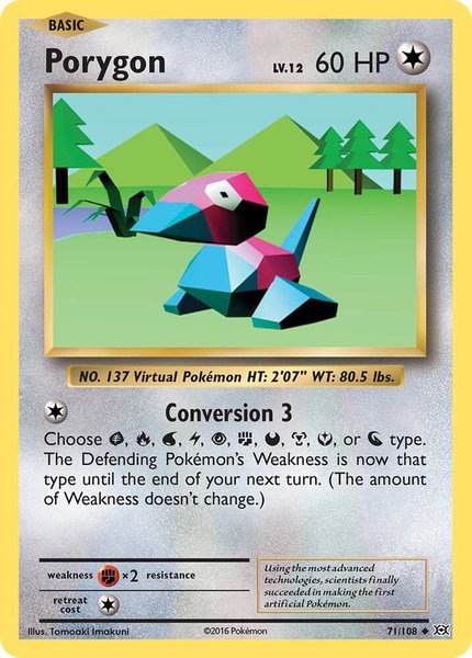 Porygon - XY - Evolutions Pokémon trading card