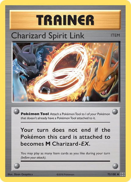 Charizard Spirit Link - XY - Evolutions Pokémon trading card