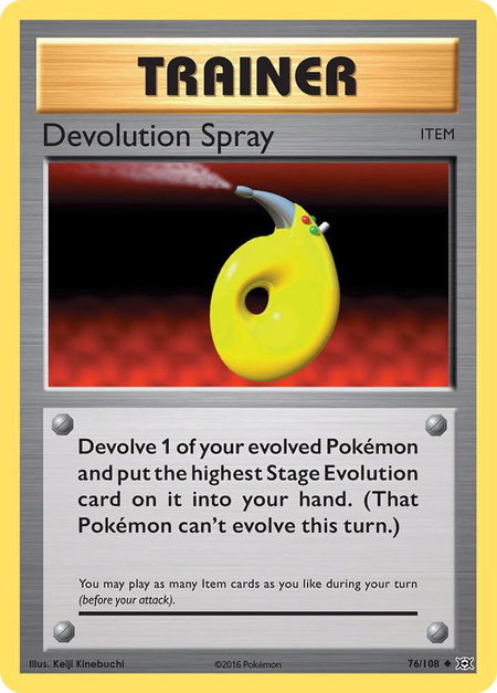 Devolution Spray - XY - Evolutions Pokémon trading card