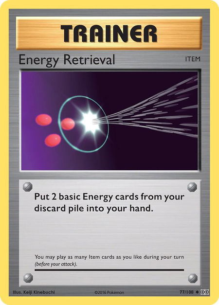 Energy Retrieval - XY - Evolutions Pokémon trading card
