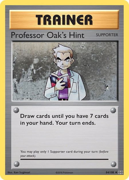 Professor Oak's Hint - XY - Evolutions Pokémon trading card