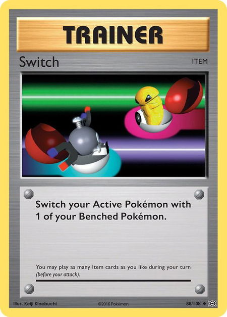 Switch - XY - Evolutions Pokémon trading card