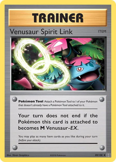 Venusaur Spirit Link - XY - Evolutions Pokémon trading card