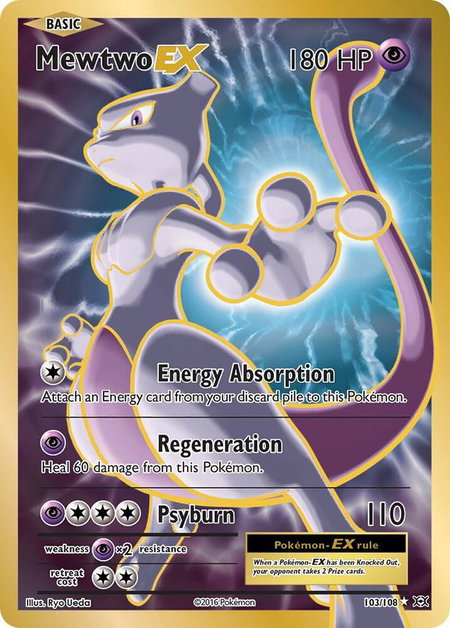Mewtwo EX (Full Art) - XY - Evolutions Pokémon trading card