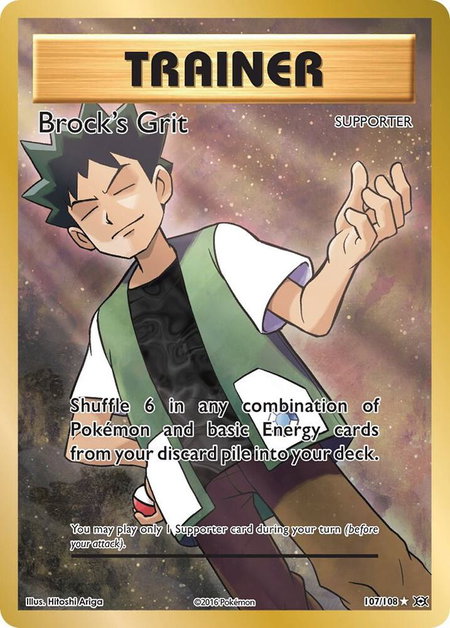 Brock's Grit (Full Art) - XY - Evolutions Pokémon trading card