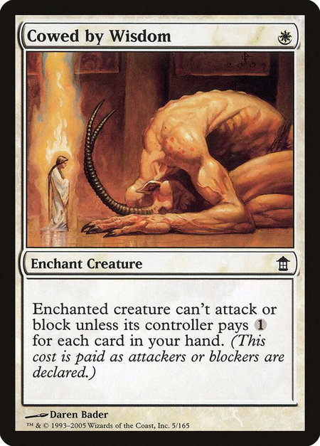 Cowed by Wisdom - Saviors of Kamigawa Magic: The Gathering trading card