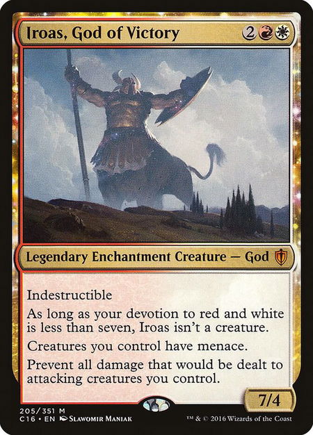Iroas, God of Victory trading card from Commander 2016 Iroas, God of Victory - Commander 2016 Magic: The Gathering trading card