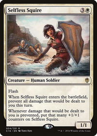 Selfless Squire - Commander 2016 (C16) #4 - Rare Magic: The Gathering Trading Card
