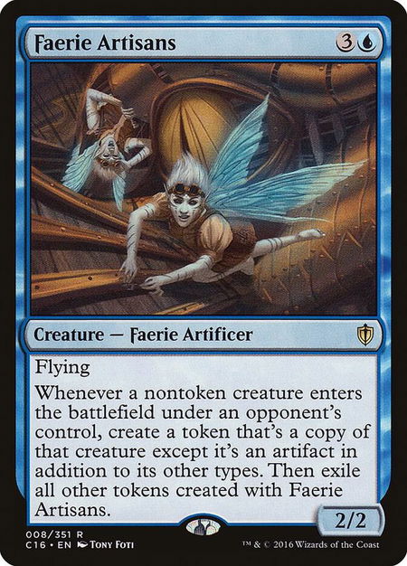 Faerie Artisans trading card from Commander 2016 Faerie Artisans - Commander 2016 Magic: The Gathering trading card