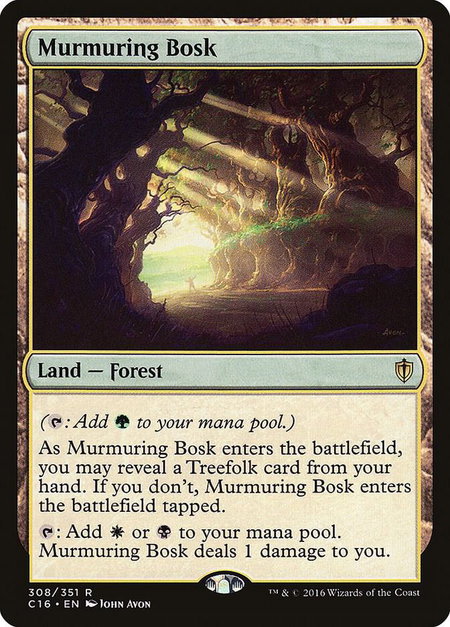 Murmuring Bosk - Commander 2016 Magic: The Gathering trading card