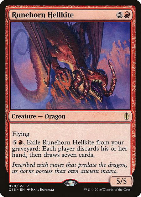 Runehorn Hellkite - Commander 2016 Magic: The Gathering trading card