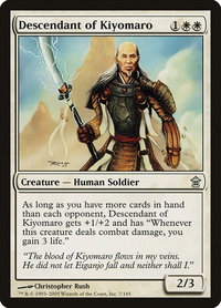 Descendant of Kiyomaro - Saviors of Kamigawa (SOK) #7 - Uncommon Magic: The Gathering Trading Card