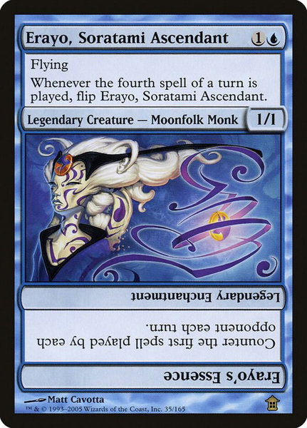 Erayo, Soratami Ascendant trading card from Saviors of Kamigawa Erayo, Soratami Ascendant - Saviors of Kamigawa Magic: The Gathering trading card