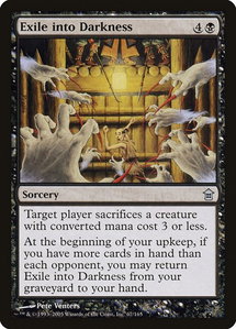 Exile into Darkness - Saviors of Kamigawa (SOK) #67 - Uncommon Magic: The Gathering Trading Card