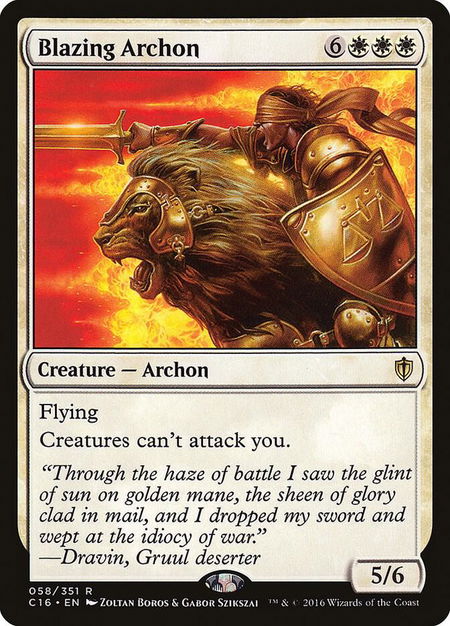 Blazing Archon - Commander 2016 Magic: The Gathering trading card