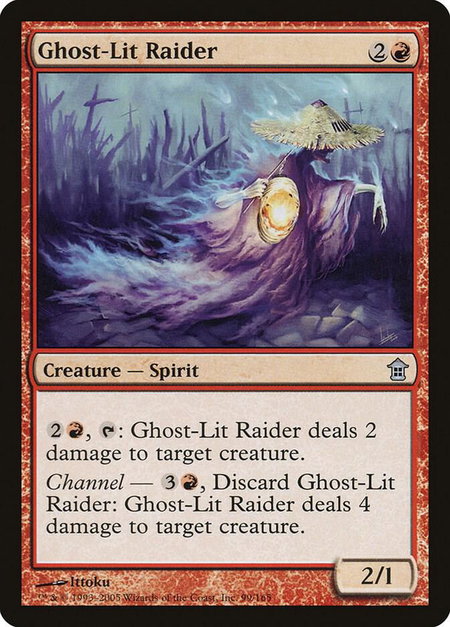 Ghost-Lit Raider - Saviors of Kamigawa Magic: The Gathering trading card