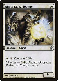Ghost-Lit Redeemer - Saviors of Kamigawa (SOK) #10 - Uncommon Magic: The Gathering Trading Card
