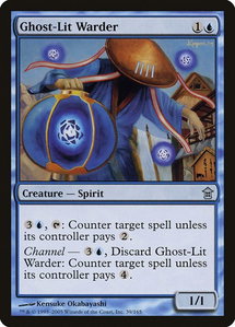 Ghost-Lit Warder - Saviors of Kamigawa (SOK) #39 - Uncommon Magic: The Gathering Trading Card