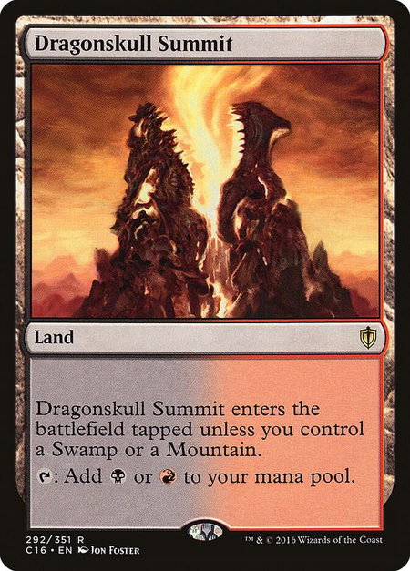 Dragonskull Summit trading card from Commander 2016 Dragonskull Summit - Commander 2016 Magic: The Gathering trading card