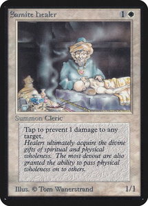 Samite Healer - Alpha Edition (LEA) #37 - Common Magic: The Gathering Trading Card