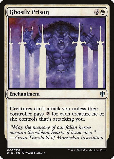 Ghostly Prison - Commander 2016 Magic: The Gathering trading card