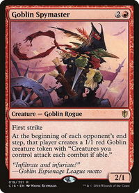 Goblin Spymaster - Commander 2016 (C16) #19 - Rare Magic: The Gathering Trading Card