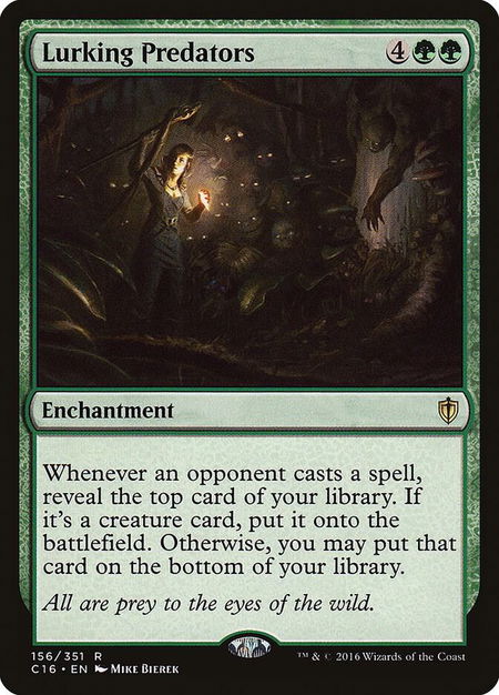 Lurking Predators trading card from Commander 2016 Lurking Predators - Commander 2016 Magic: The Gathering trading card