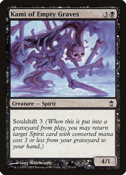 Kami of Empty Graves trading card from Saviors of Kamigawa Kami of Empty Graves - Saviors of Kamigawa Magic: The Gathering trading card