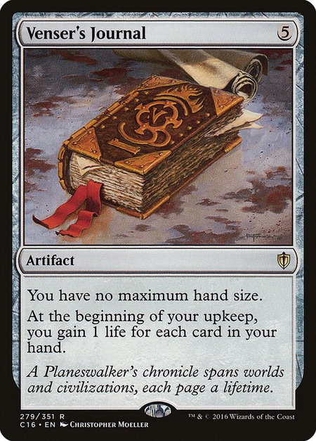 Venser's Journal - Commander 2016 Magic: The Gathering trading card