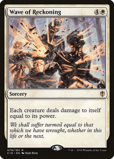 Wave of Reckoning - Commander 2016 Magic: The Gathering trading card
