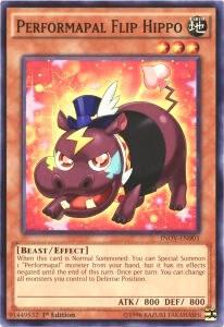 Performapal Flip Hippo trading card from Invasion: Vengeance Performapal Flip Hippo - Invasion: Vengeance YuGiOh trading card