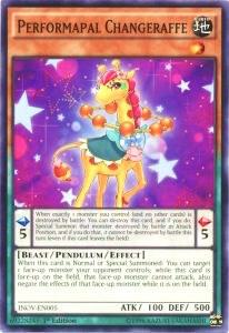 Performapal Changeraffe trading card from Invasion: Vengeance Performapal Changeraffe - Invasion: Vengeance YuGiOh trading card