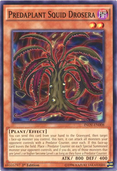 Predaplant Squid Drosera - Invasion: Vengeance YuGiOh trading card