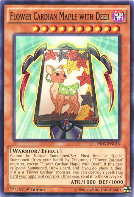 Flower Cardian Maple with Deer - Invasion: Vengeance YuGiOh trading card