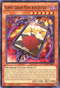 Flower Cardian Peony with Butterfly - Invasion: Vengeance (INOV) #INOV-EN014 - Common / Short Print YuGiOh Trading Card