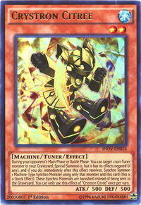 Crystron Citree - Invasion: Vengeance (INOV) #INOV-EN016 - Ultra Rare YuGiOh Trading Card